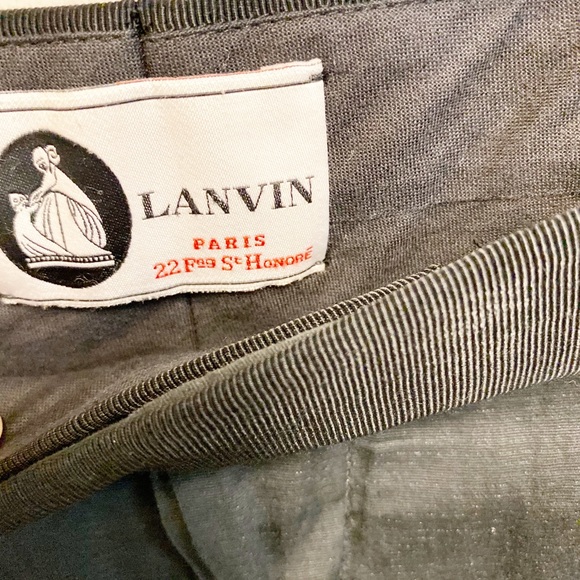 LANVIN Black Cotton Trousers SZ 44 - Picture 2 of 8